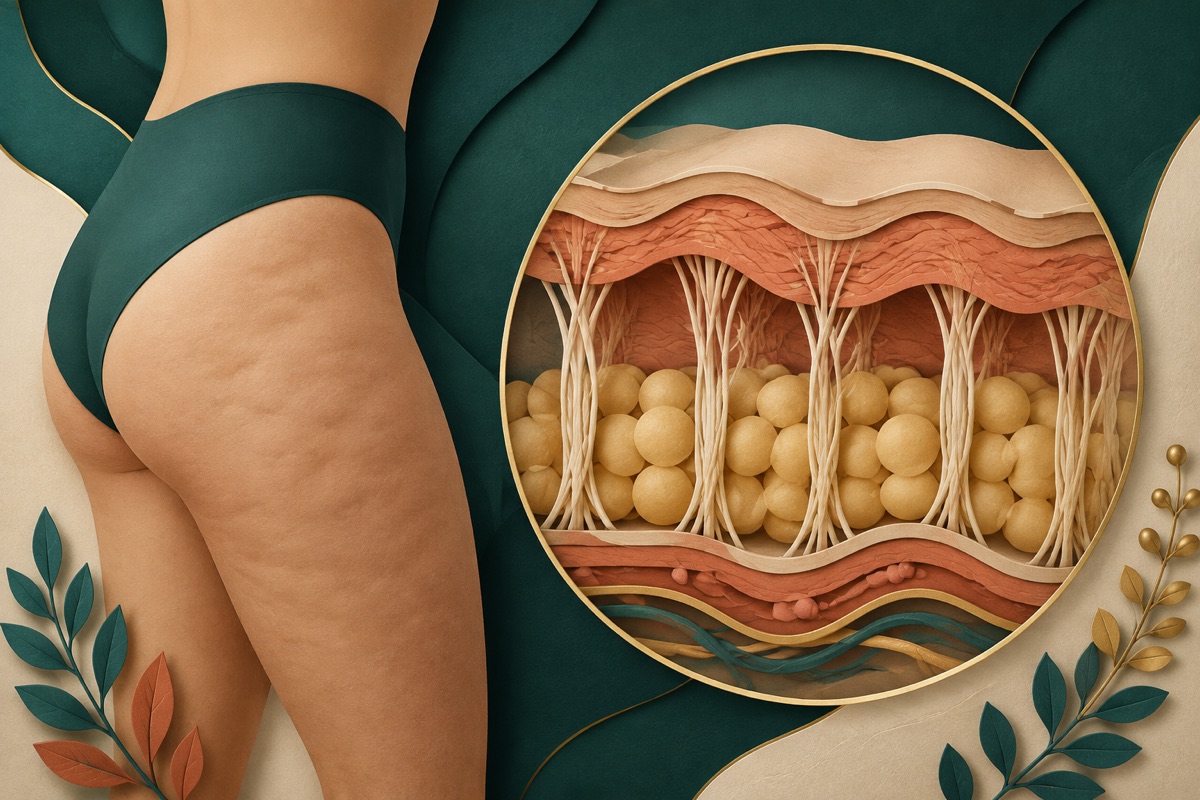 Ilustração médica sobre celulite